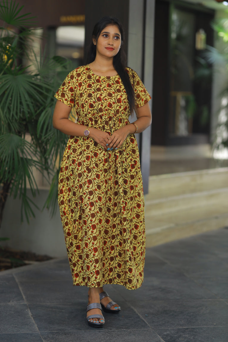 sandal Floral design with side zip Frock