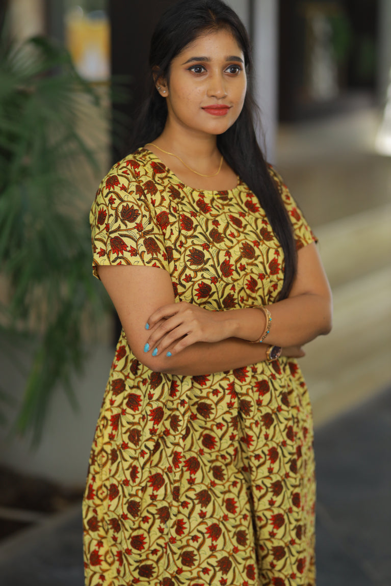 sandal Floral design with side zip Frock