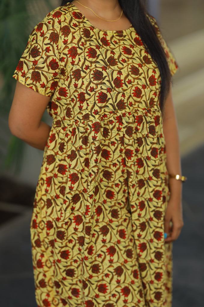 sandal Floral design with side zip Frock