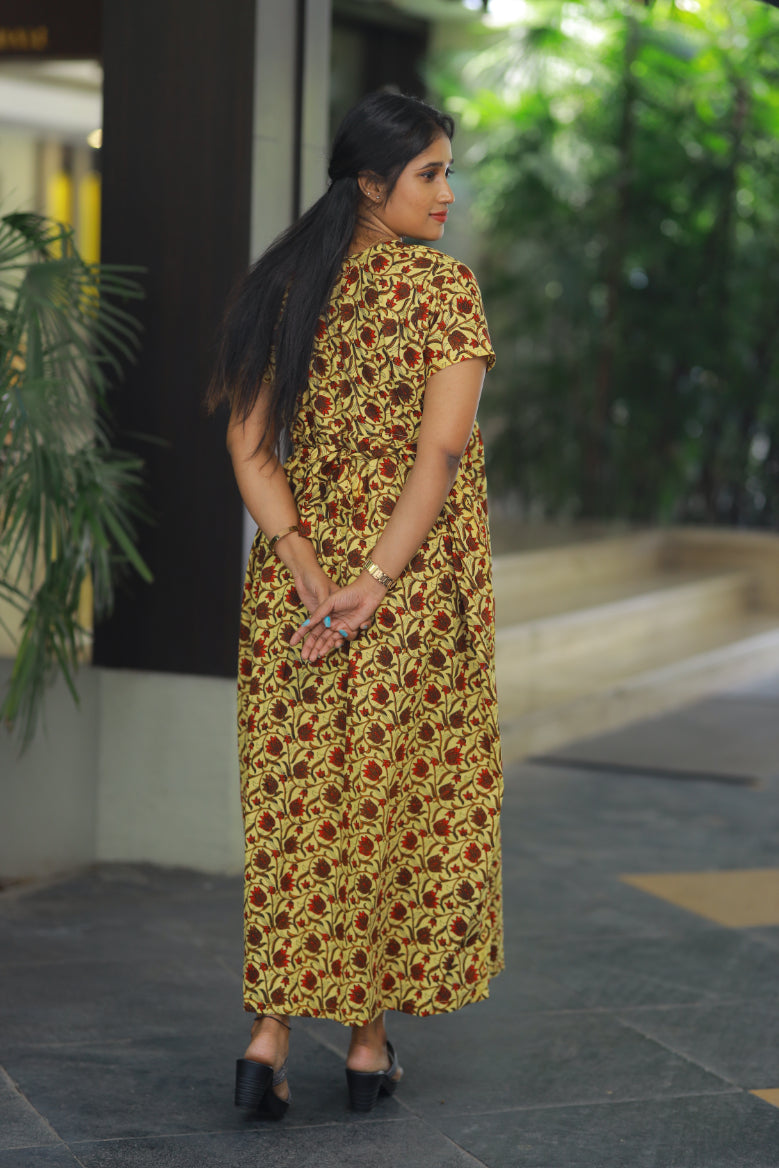 sandal Floral design with side zip Frock