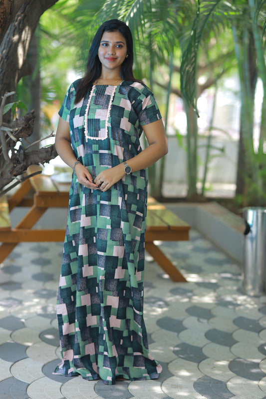 Green With sandal checked Withput zip Height-60