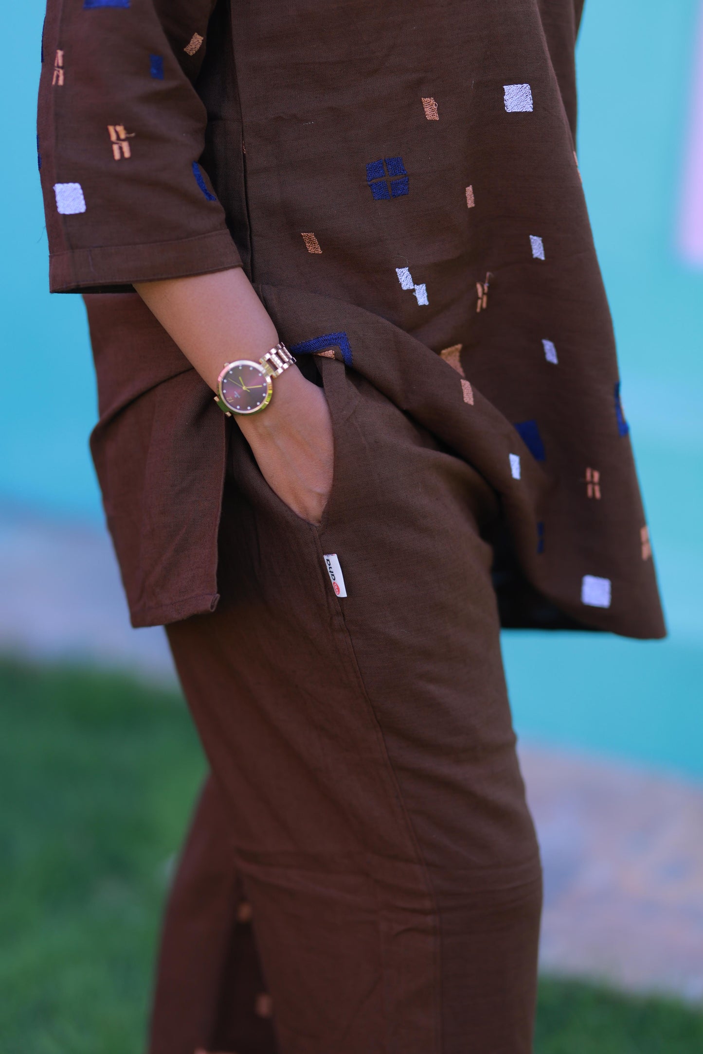 Trendy popcorn Brown co-ord set nightdress